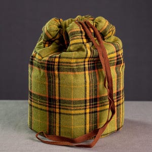 Travel fabric teaware pouch bag for matcha bowl, chawan, teapot, tea set/ Handbag for outdoor picnic/ Handmade gift bag for ceramics for him and her