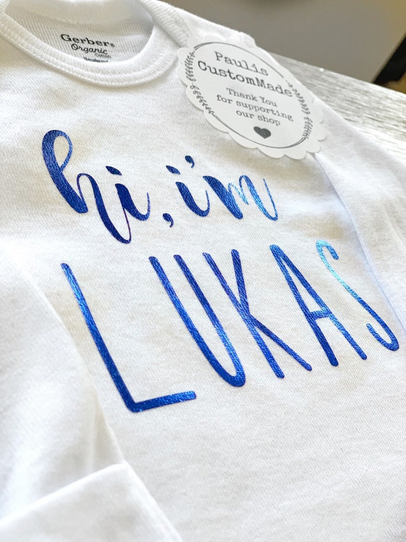Im Lukas Baby Boy Onesie Personalized Hi