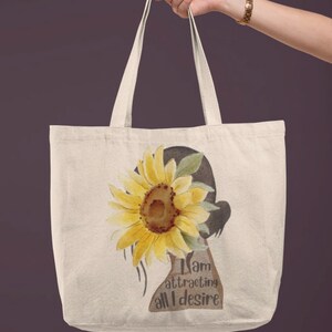 Manifestation Tote Bag, I am attracting all I desire Tote Bag image 3