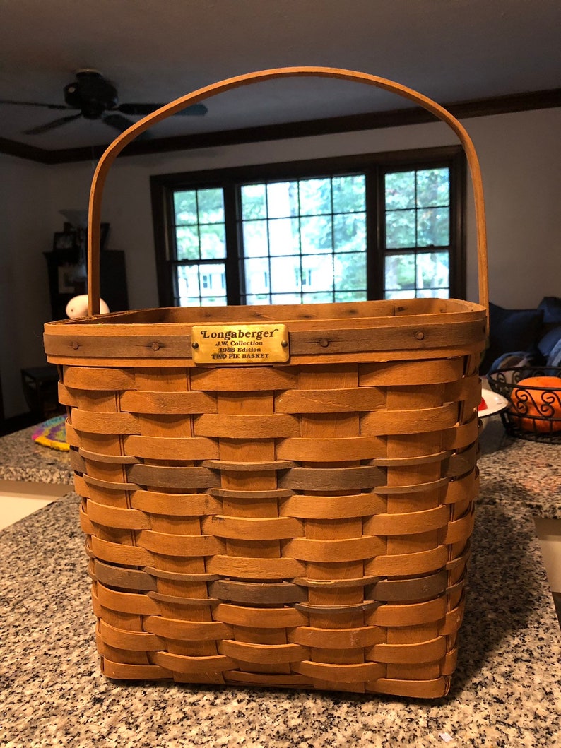 1986 Vintage Longaberger Two Pie Basket Etsy