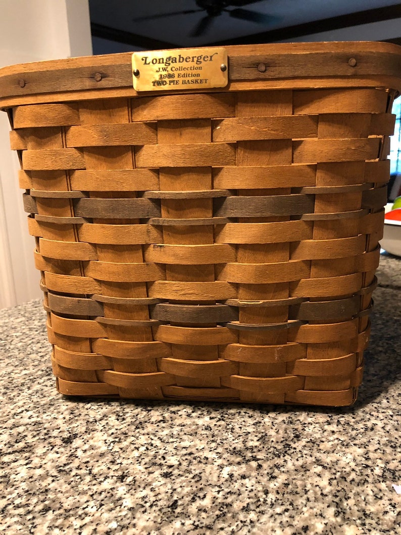 1986 Vintage Longaberger Two Pie Basket Etsy