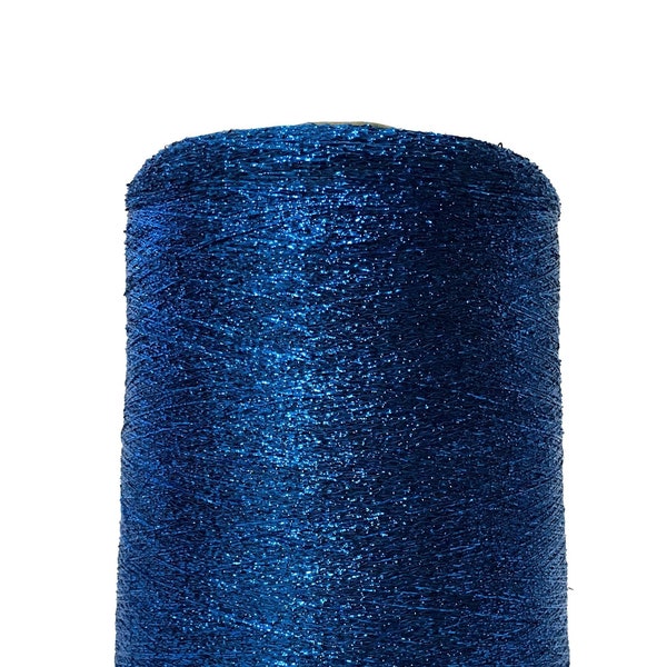 Royal Blue Metallic Thread Yarn on Cone - 12 ounces - Weaving Arts Austi