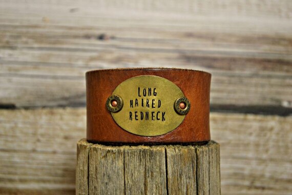Long Haired Redneck Leather Cuff Etsy
