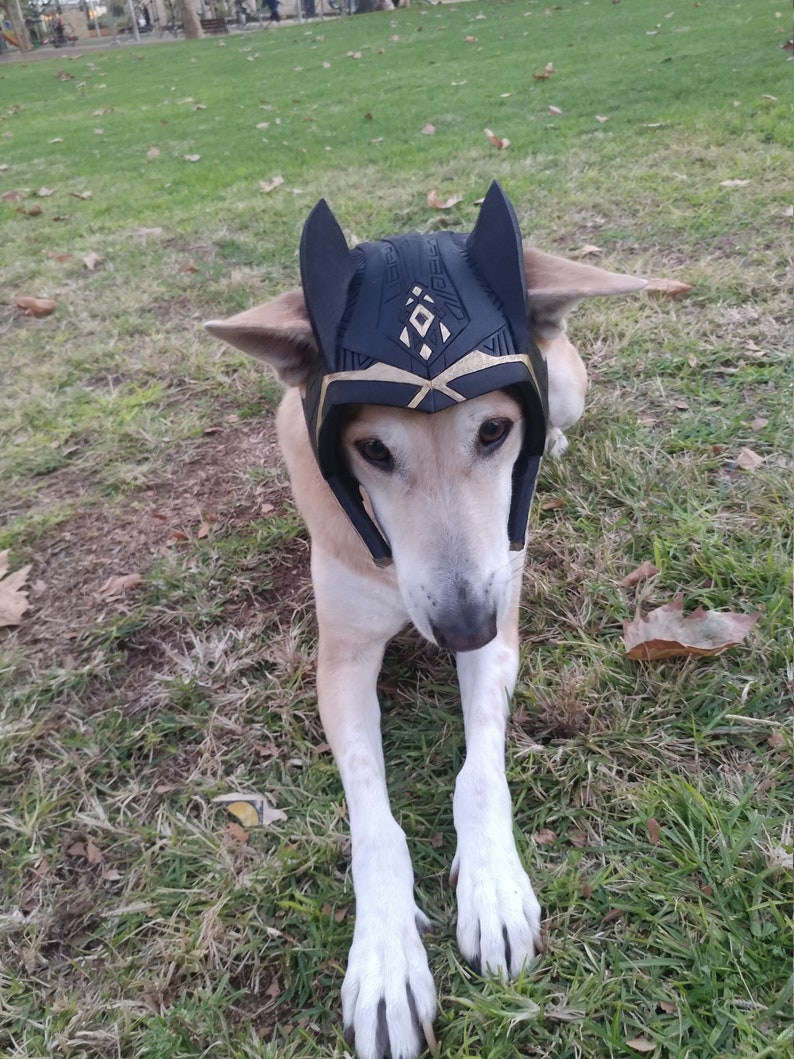 BLACK PANTHER Dog Helmet
