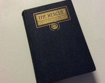 The Rescue - Literary Gift - Books - A Romance of the Shallows - Book Decor - First Edition - Rare Book - Joseph Conrad