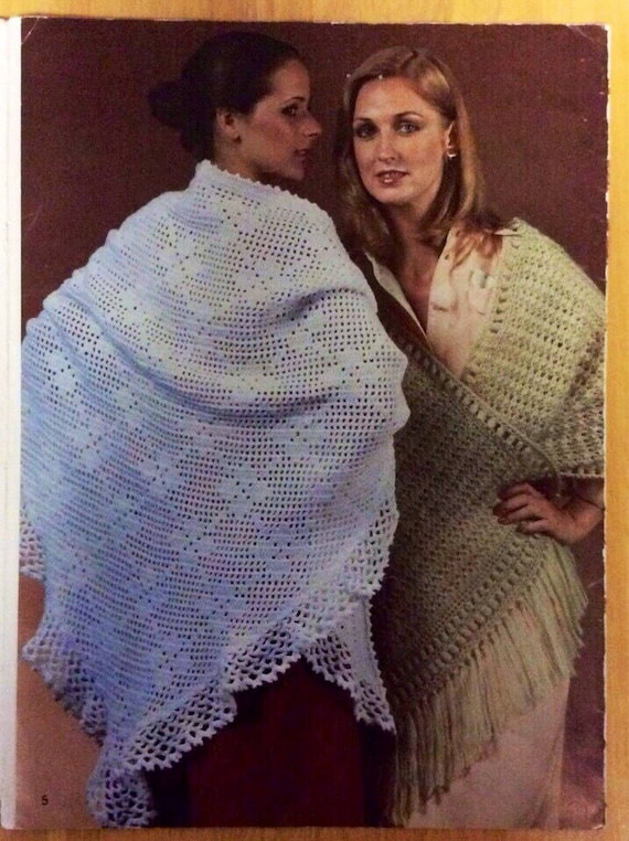 Craft Supplies & Tools CM Shawls and Stoles 1977 Vintage Knit Shawl ...