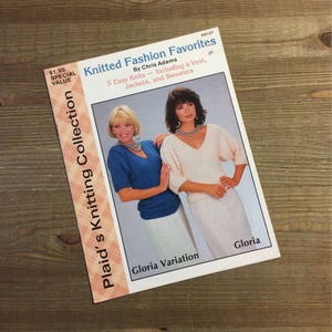 Knitted Fashion Favorites - Knitting Patterns - Plaid Enterprises -  Sweater Patterns - 1980s Fashion - Knitting Supplies