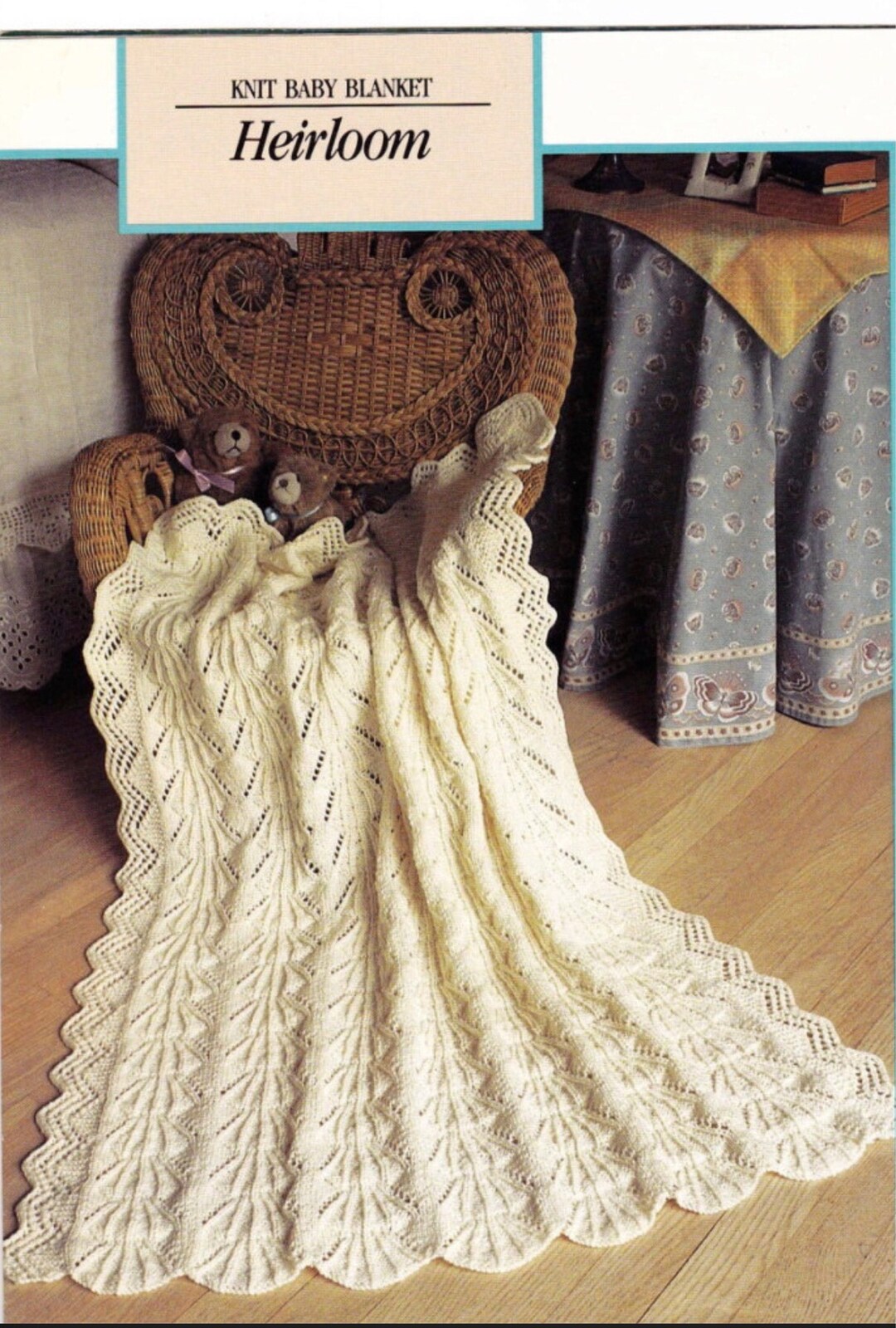 Vintage Baby Baby Blanket Pattern Baby Shower Gift Knitting Pattern