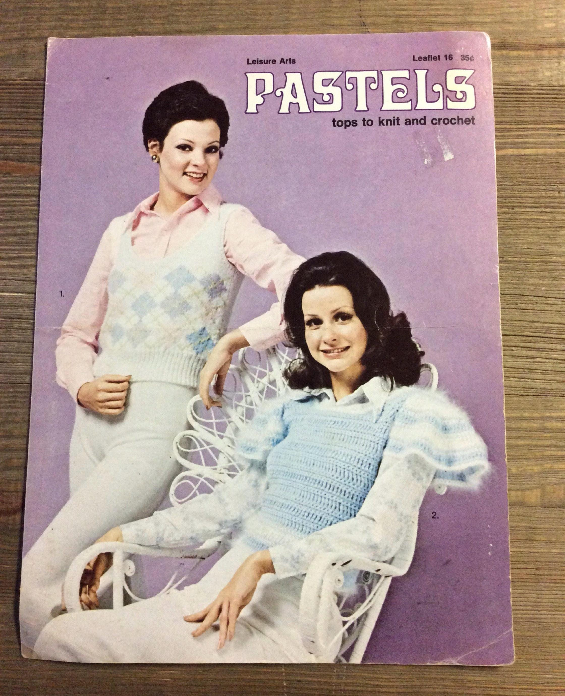 6+ Retro Crochet Patterns Pastels Retro Crochet & Knit Patterns Leisure Arts Leaflet 16 Knitting