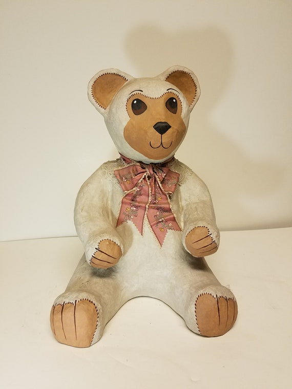 paper mache teddy bear