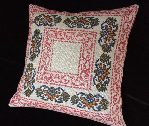 18" Pillow Cover | hand printed linen sofa cushion | cushion cover | pillow case| modern pillow| xmas for her|case dresses|washed linen|line