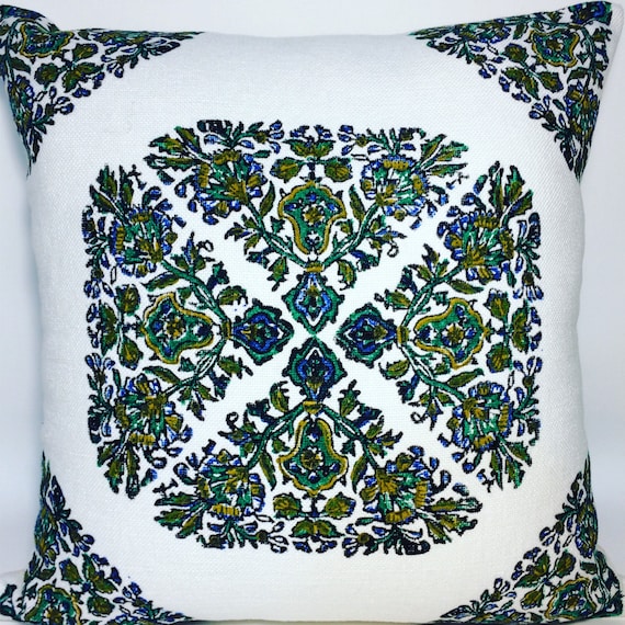 modern green pillow| block printed green pillow| linen pillow case| PILLOW CASE | linen pillow|gift for new home|flower cushion decor