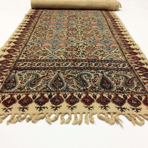 Table runner 94" long , traditional handmade Tapestry ,hand block printed calico with natural dyes,red and blue tablecloth runner,wall decor