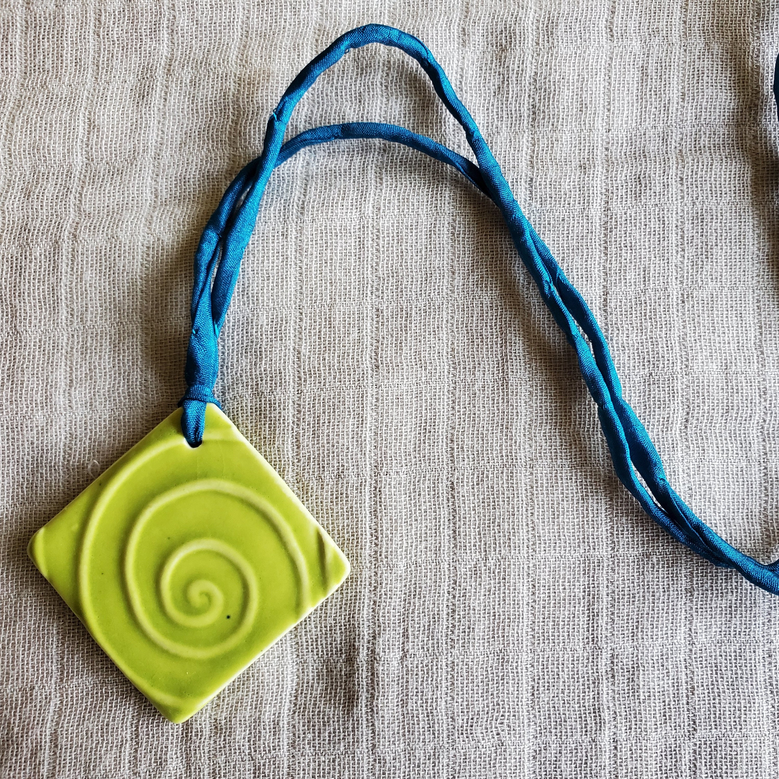 Ceramic Silk Cord Necklaces - Etsy