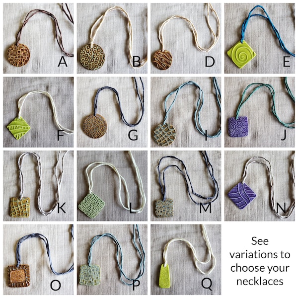 Ceramic Silk Cord Necklaces