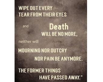 Revelation 21:4 Greeting Card - Instant Download - Death will be no more - JW gift - JW card