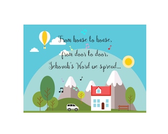 House to House Card - Instant Download - Field Service Ministry- JW gift - JW card