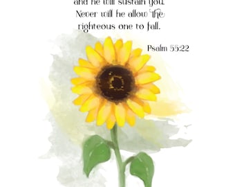 Psalm 55:22 Greeting Card - Instant Download - Throw your burden on Jehovah - JW gift - JW card