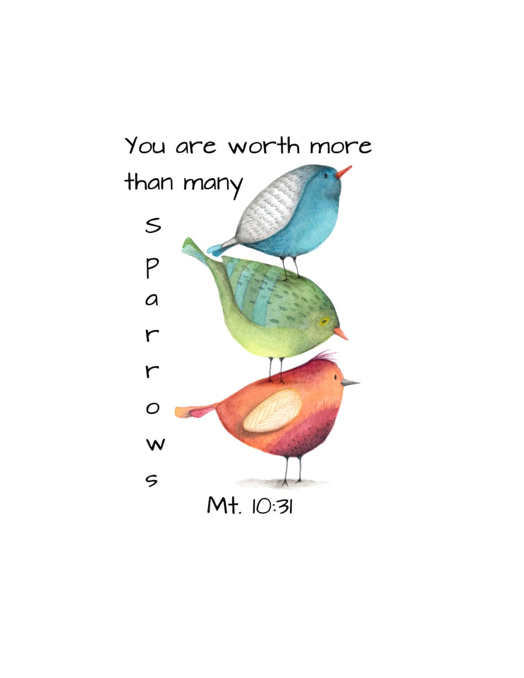 Worth More Than Many Sparrows Card Mt 10 31 Encouragement Instant Download Jw Gift Jw Worth More Than Many Sparrows Card Mt 10 31 Encouragement Instant Download Jw Gift Jw