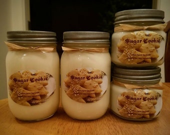 Sugar Cookie Soy Candle Handmade in Maine Bakery-inspired Comforting Gourmet Country Farmhouse Rustic Eco-friendly Non-toxic Cozy Warm Sweet