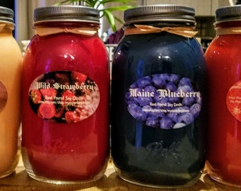 32 oz Soy Candle: Highly Scented, 200 Hour Burn, Maine Farmhouse Candle