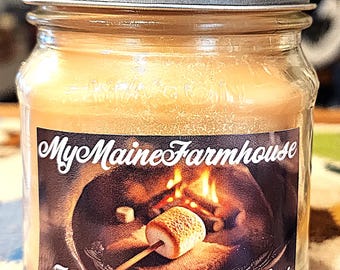 Geröstete Marshmallow-Sojakerze: Hergestellter ungiftiger Herbstduft