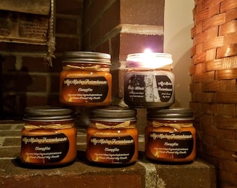 Campfire Soy Candle Smoky Earthy Woody Evocative Nostalgic Cozy Crisp Comforting Warm Aromatic Relaxing Non-toxic Eco-friendly Made in Maine