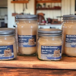 Maine Blueberry Pancakes Sojakerze Butterkerze Saftig Verwöhnend Süß Ahorn Fruchtig Warm Tröstend Süß Ungiftig Umweltfreundlich Made in Maine
