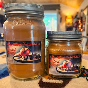 Spiced Apple Soy Candle Made in Maine Nontoxic Candle Primitive Candle Apple Scented Autumn Candle Apple Spice Candle Apple Pie Candle