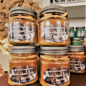 Maine Maple Sirup Sojakerze Ungiftige Kerze Handgegossen in Maine Maple Sirup Duftahornkerze Handgefertigte Kerze Rustikale Kerze Maine Geschenk