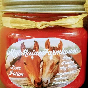 Love Potion Soy Candle Enchanting Romantic Mystical Spell-binding Vegan Passionate Rustic Farmhouse Non-toxic Eco-friendly Made in Maine image 4