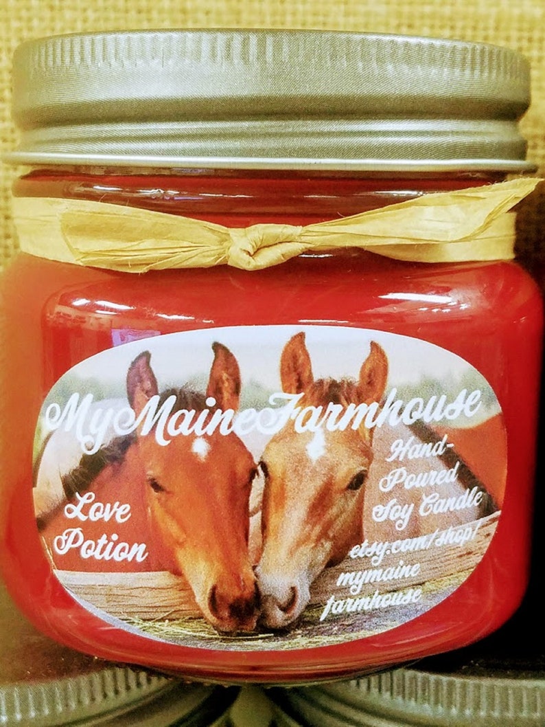 Love Potion Soy Candle Enchanting Romantic Mystical Spell-binding Vegan Passionate Rustic Farmhouse Non-toxic Eco-friendly Made in Maine image 4