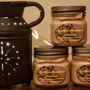 Sandalwood Soy Candle: Maine-made Aromatherapy, Vegan, Eco-friendly
