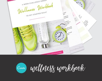 CANVA -  Challenger Wellness Workbook - 4 Week New Challenger Workbook - Challenger Guide - Challenger Handbook - Coach - Done For You
