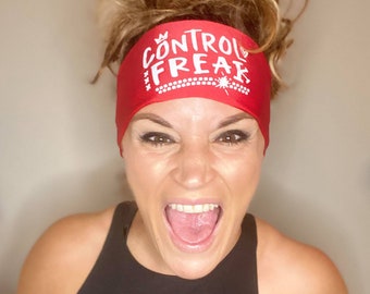 Control Freak Headband - Control Freak Sweatband - Control Freak Fitness Headband - Workout headband - Wide Headband - BOD - BB Coach