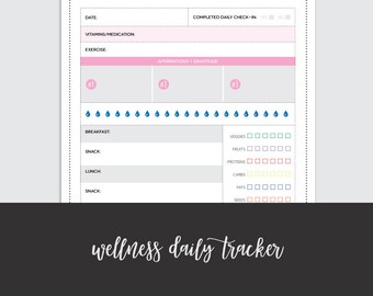 daily tracker etsy