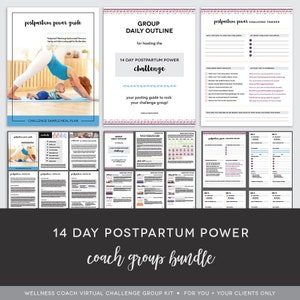 Coach Group Bundle : 14 Day Postpartum Power Challenge - Postpartum Group - Postpartum Challenge - Mom Group - Coach Group Done For You