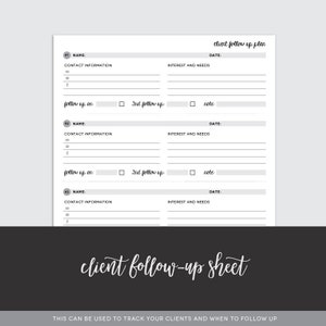 Kunden-Follow-Up-Sheet - Challenger Follow-Up-Protokoll - Kundenlog - Kundenlog - Geschäftslog - Kunden-Follow-Ups - BB Coach