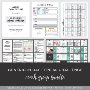 Coach Group Bundle : Generic 21 Day Fitness Challenge - Challenge Group - Fitness Challenge - Workout Challenge - Coach Group Done For You