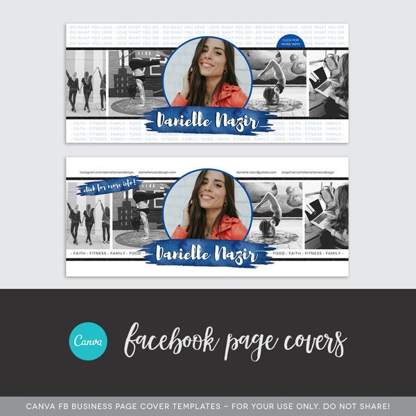 CANVA - Navy Brush Facebook Covers - Coach Facebook Covers - Coach Facebook Cover Image Template - BB Coach - Canva FB Cover