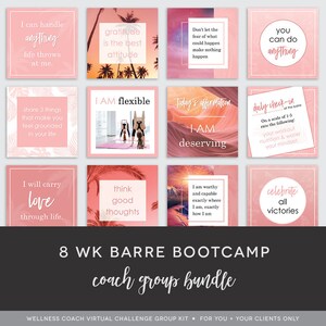 Coach Group Bundle : 8 Week BARRE Bootcamp Group - Barre Challenge Group - Barre Workout - Barre Fitness - Coach Group - Done For You