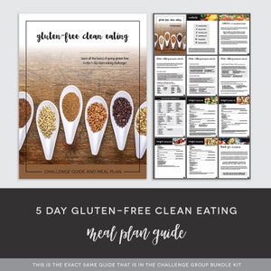 5 Day Gluten-free Clean Eating Meal Plan Gluten Free Recipes Gluten ...