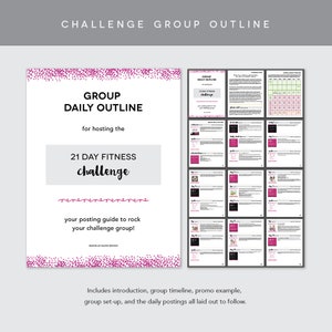 Coach Group Bundle : Pink 21 Day Fitness Challenge Challenge Group Workout Challenge Challenge Group Guide Coach Done For You image 5