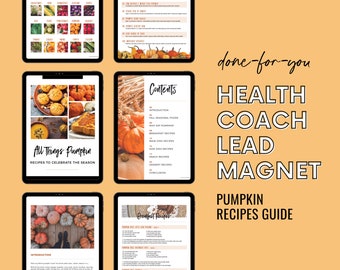 All Things Pumpkin Rezeptführer, Kürbisrezepte, Saisonales Kürbisrezeptebuch, Kürbiskochbuch, Kürbisrezepte, Coach Content DFY