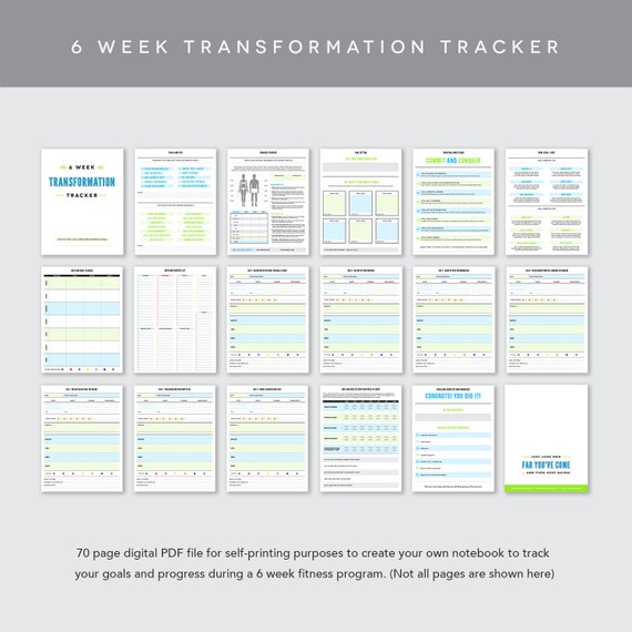 6 Wk Transformation Tracker Personal Use 6 Wk Transformation Tracker Personal Use