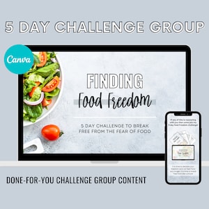 5 Day Finding Food Freedom, Emotional Eating Challenge Done for You, Breaking Free From Food, Food Obsession, Coach Content Social Media