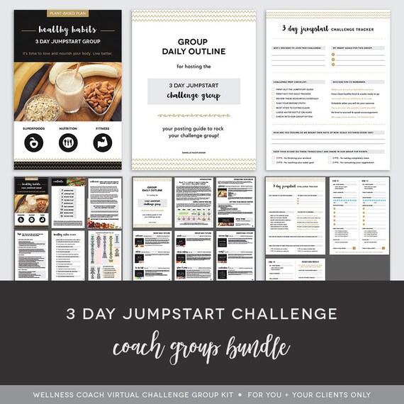 Coach Group Bundle 3 Day Jumpstart Challenge Healthy Meal Etsy