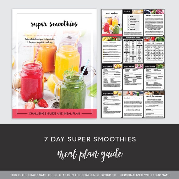7 Day Super Smoothies Meal Plan Guide Smoothie Recipes