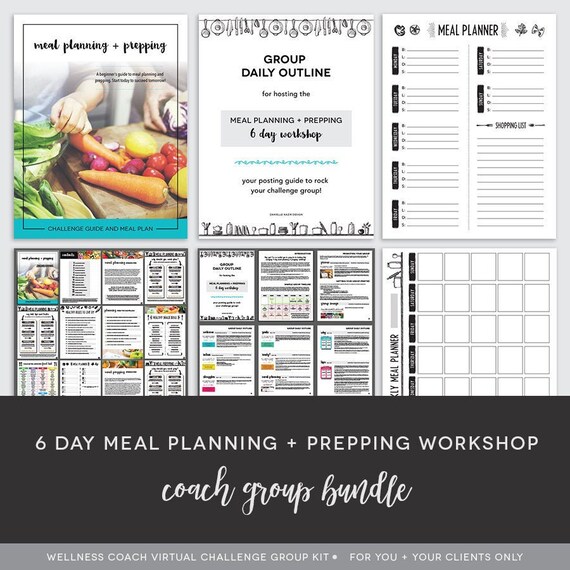 Coach Group Bundle : 6 Day Meal Planning &amp; Prepping Workshop | Etsy