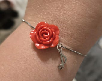 Sigma Alpha Iota SAI Inspired Rose Music Adjustable Bracelet